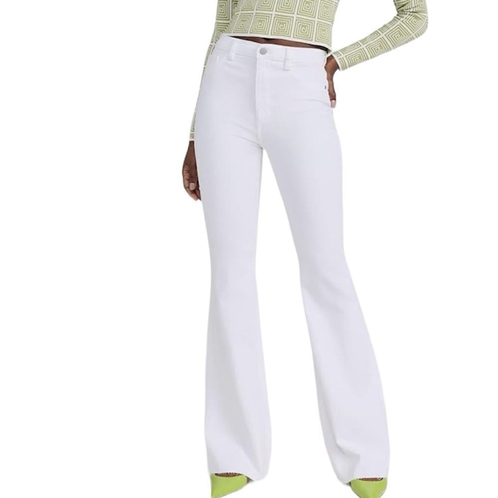 DL1961 White Jeans Rachel Flare Leg Instasculpt Flare Jeans New Size 33